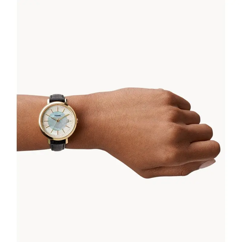 Fossil Es5093 Black Leather Strap Womens Watch 2