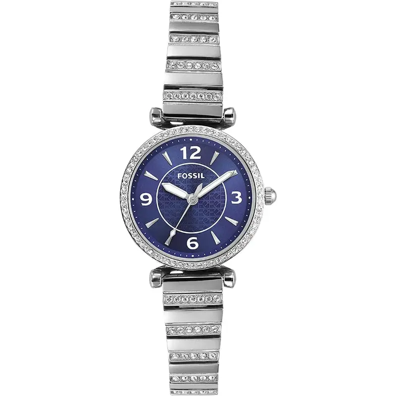 Fossil Es5190 Carlie Three-Hand Blue Stainless Steel Women's Watch 1