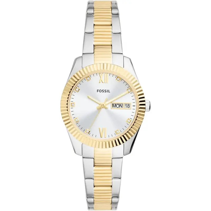 Fossil Es5198 Scarlette Twotone Stainless Steel Watch Es5198 1