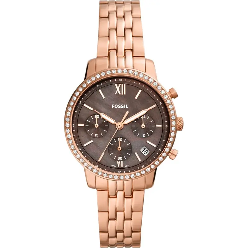 Fossil Es5218 Rose Gold Stainless Steel Women Watch 1
