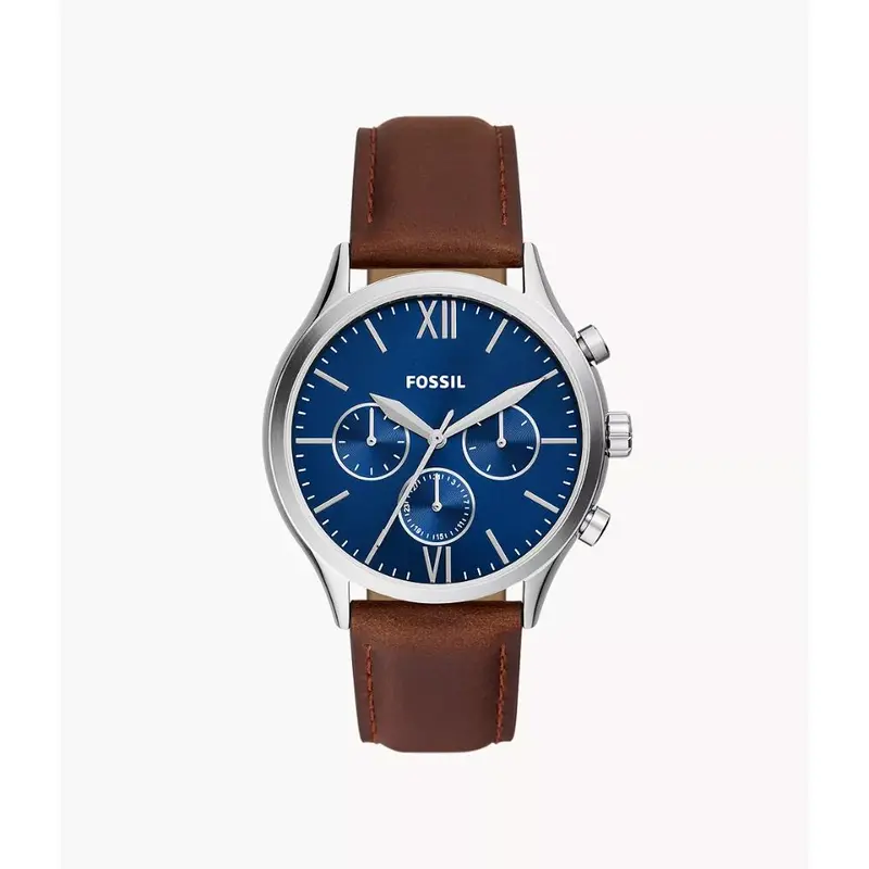 Fossil Fenmore Multifunction Brown Leather Strap Watch Bq2811p 1