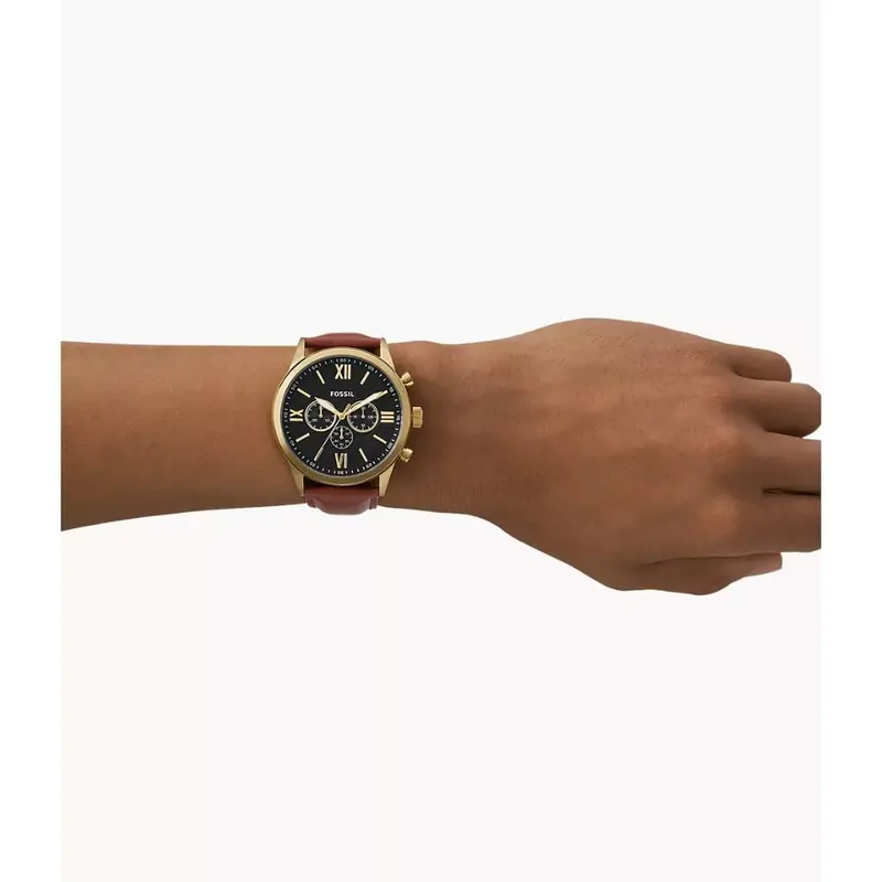 Fossil Flynn Chronograph Brown Leather Men's Watch Bq2261p 2