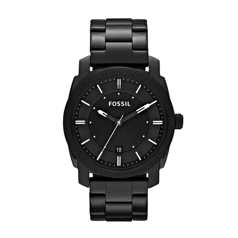 Fossil Fs4775 Machine Black Stainless Steel Men's Watch 1