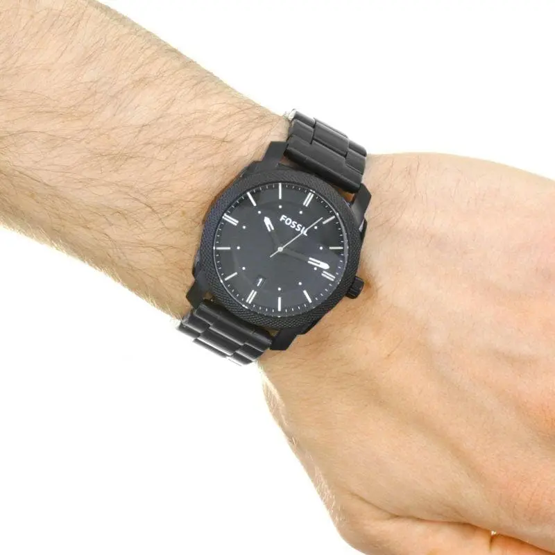 Fossil Fs4775 Machine Black Stainless Steel Men's Watch 2