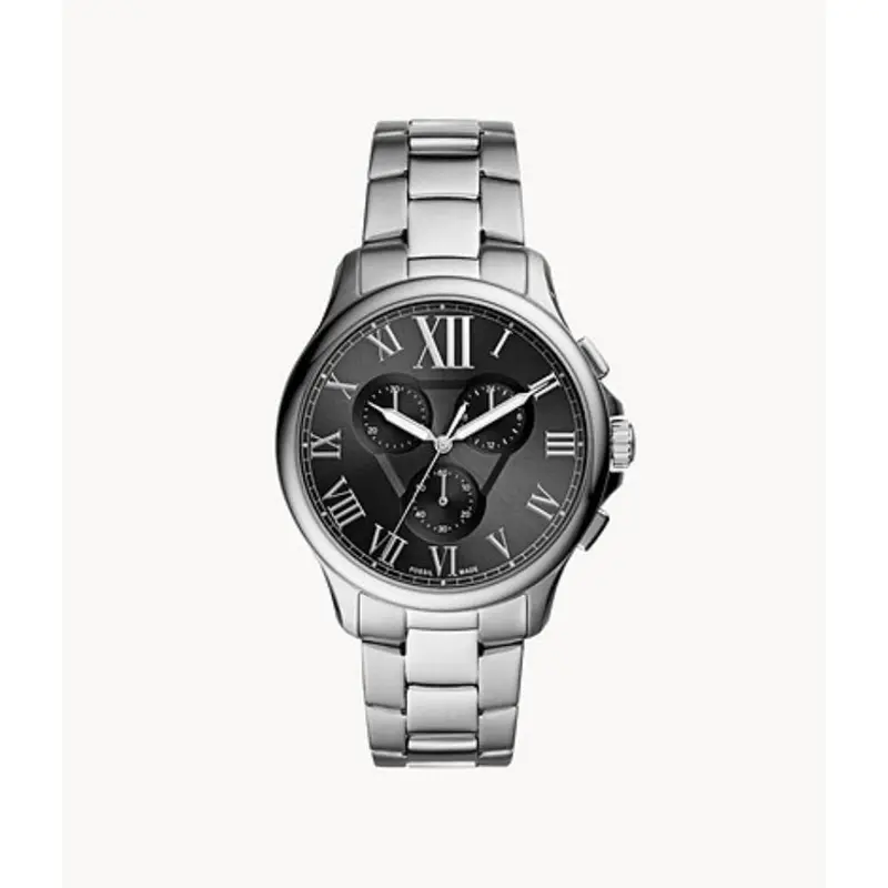 Fossil Fs5637 Monty Chronograph Black Dial Stainless Steel Bracelet Men's Watch 1