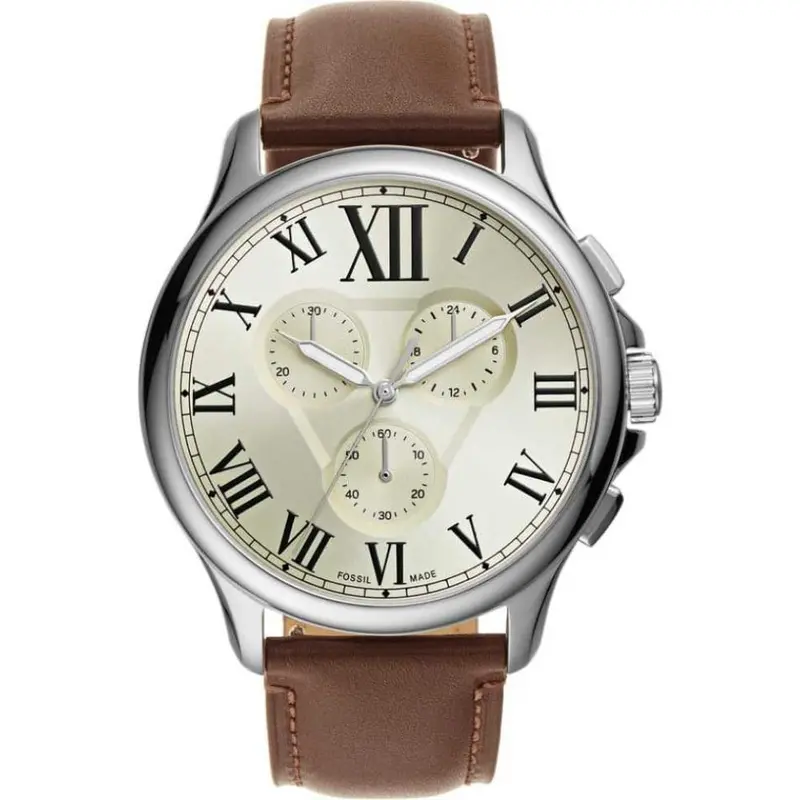 Fossil Fs5638 Monty Chronograph Brown Leather Men's Watch 1