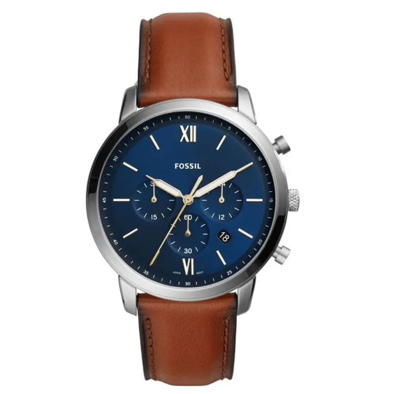 Fossil Fs5708set Neutra Chronograph Luggage Leather Men's Watch 1