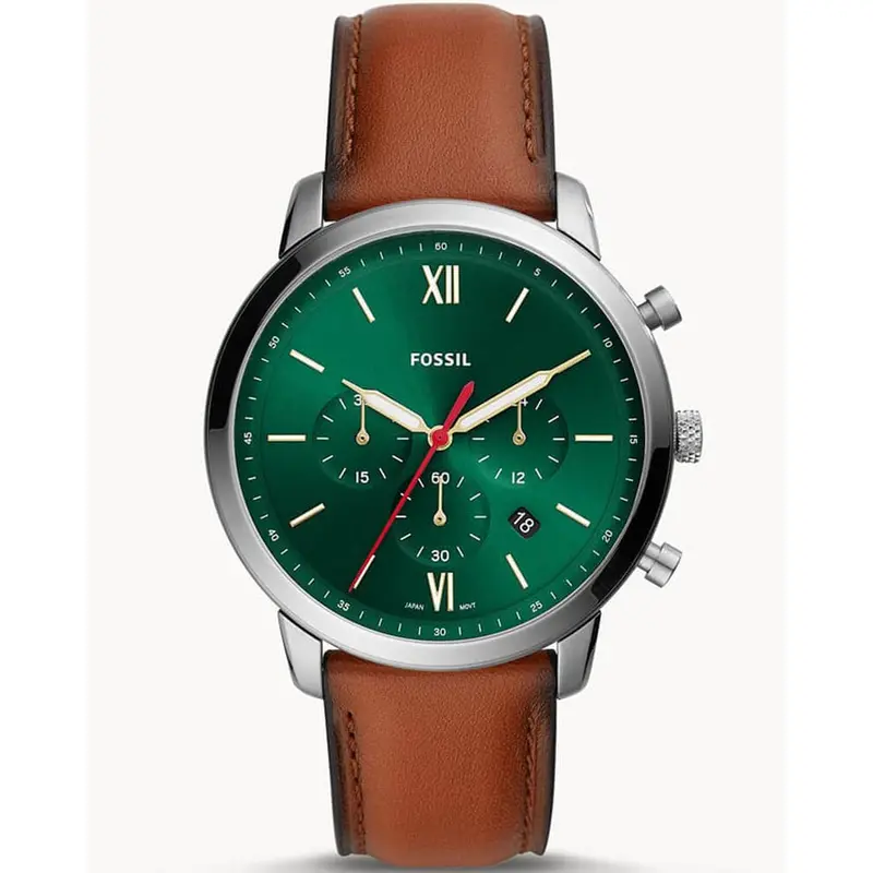 Fossil Fs5735 Neutra Chronograph Luggage Leather Men's Watch 1