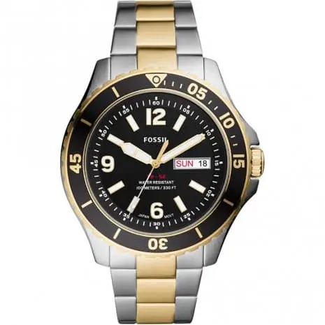 Fossil Fs5766 Three Hand Date Two-Tone Stainless Steel Men's Watch 1