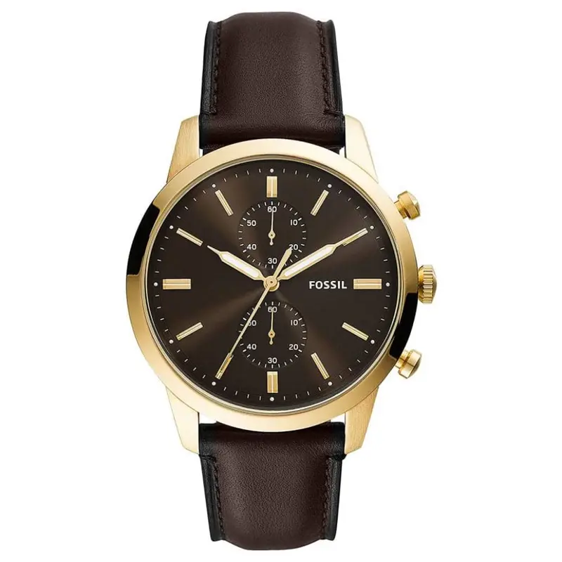 Fossil Fs5774 Townsman Chronograph Brown Leather Men's Watch 1