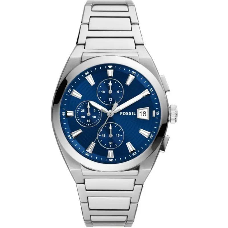 Fossil Fs5795 Blue Dial Stainless Steel Men Watch 1