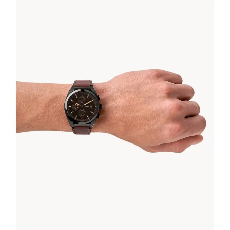 Fossil Fs5798 Brown Leather Strap Men's Watch 2