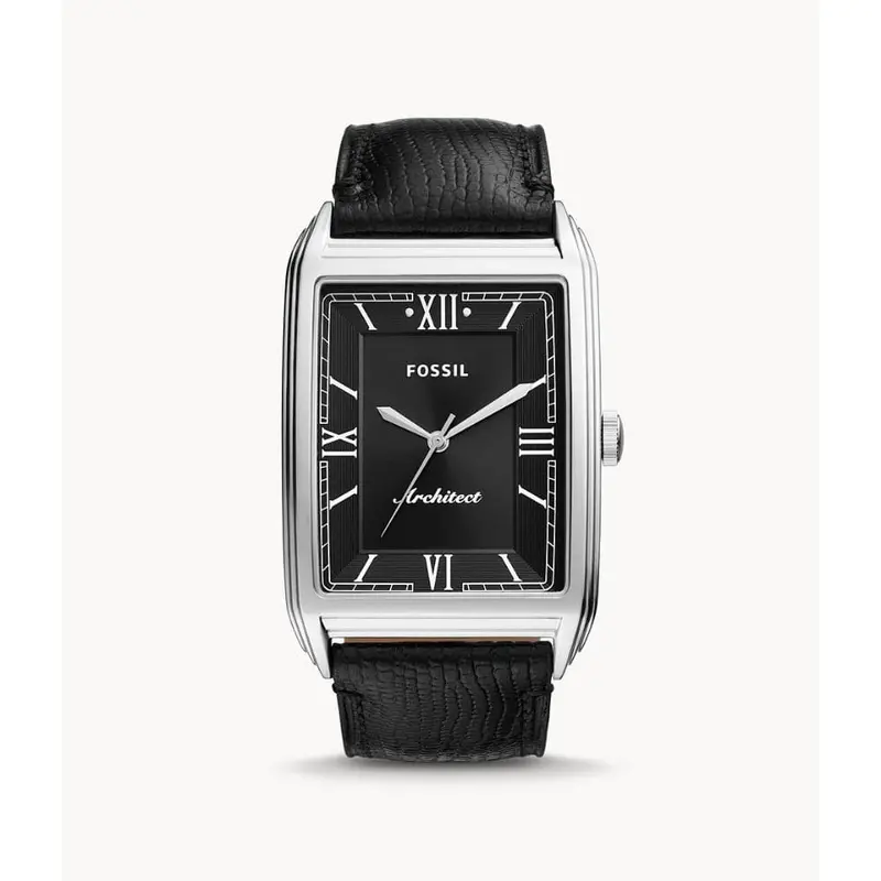 Fossil Fs5803 Arc-03 Three-Hand Black Lizard Leather Men's Watch 1
