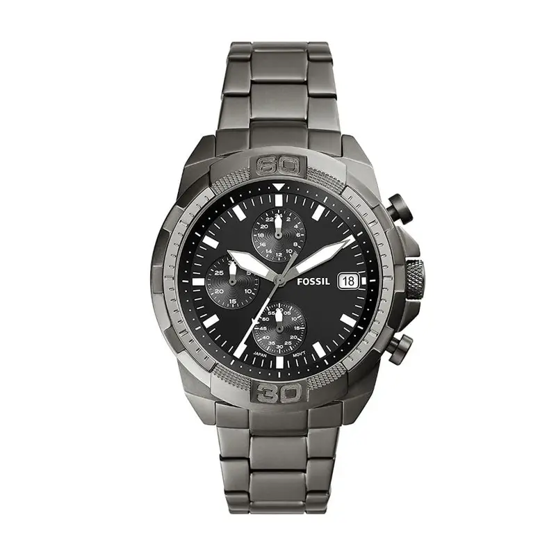Fossil Fs5852p Bronson Chronograph Smoke Stainless Steel Men's Watch 1