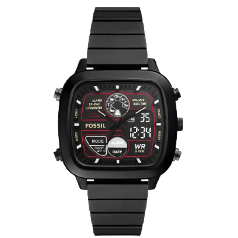 Fossil Fs5891 Black Stainless Steel Men Watch 1