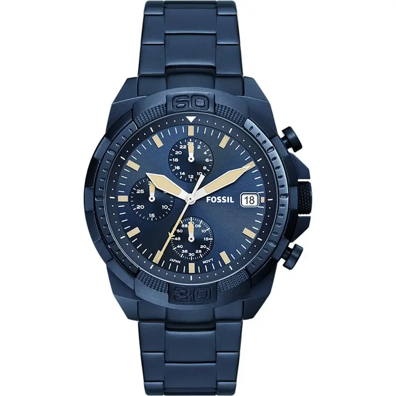 Fossil Fs5916 Blue Chronograph Stainless Steel Men Watch 1