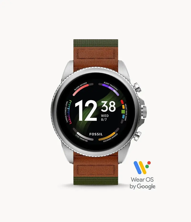 Fossil Ftw4068 Brown Leather Men Smartwatch 1