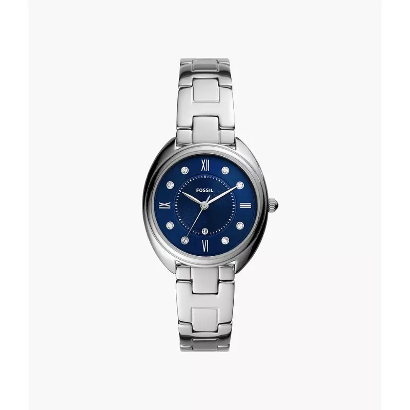 Fossil Gabby Blue Dial Stainless Steel Women's Watch Es5087p 1