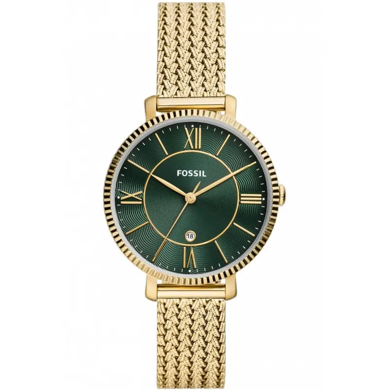 Fossil Green Dial Milanes Stainless Steel Strap  Women Watch Es5242 1