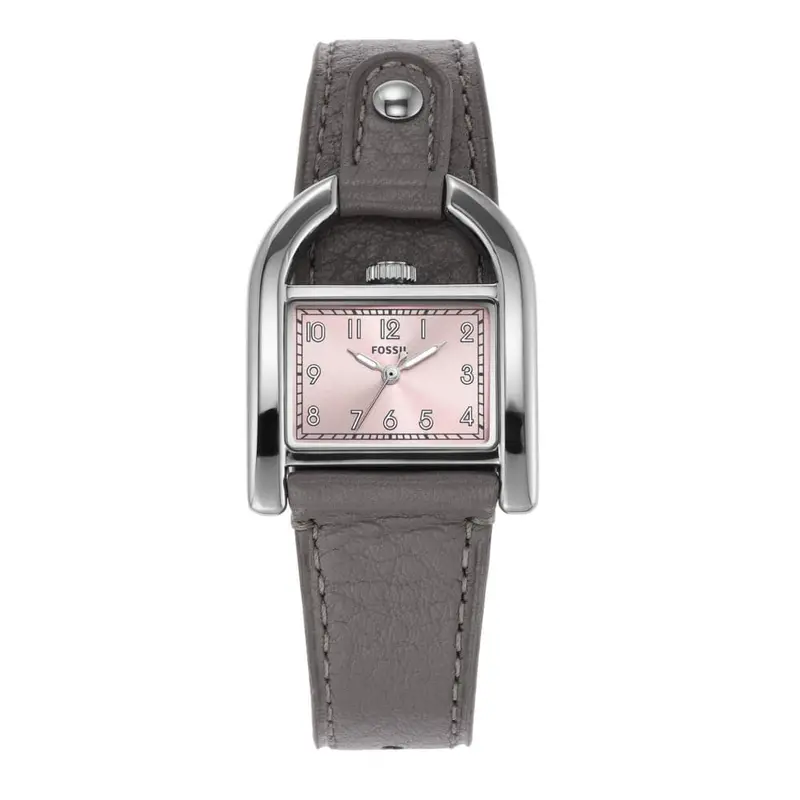 Fossil Harwell Three-Hand Light Gray Leather Women Watch Es5265 1