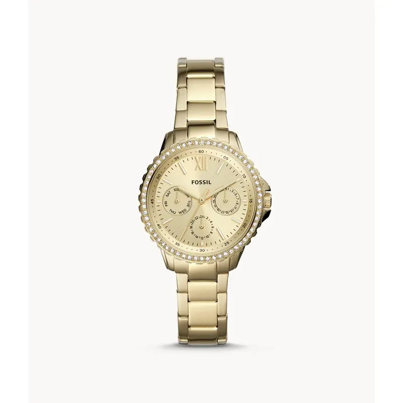 Fossil Izzy Multifunction Gold Tone Stainless Steel Women's Watch Es4890 1