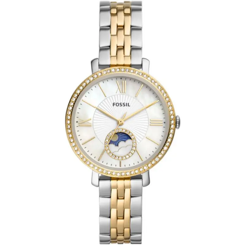 Fossil Jacqeline Two-Tone Stainless Steel Strap Women Watch Es5166 1