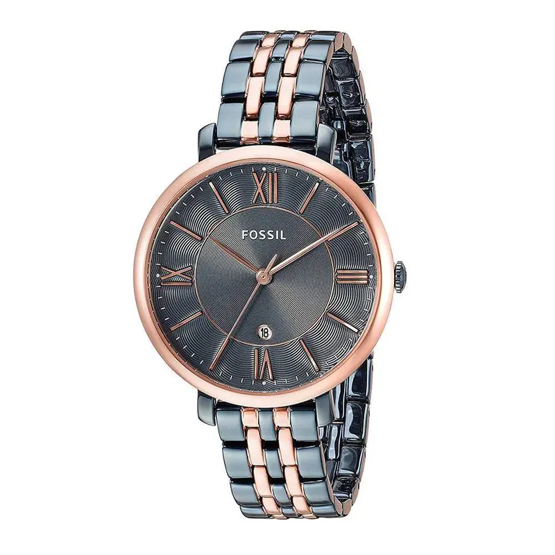 Fossil Jacqueline Analog Quartz Rose Gold Stainless Steel Es4321 Women's Watch 1