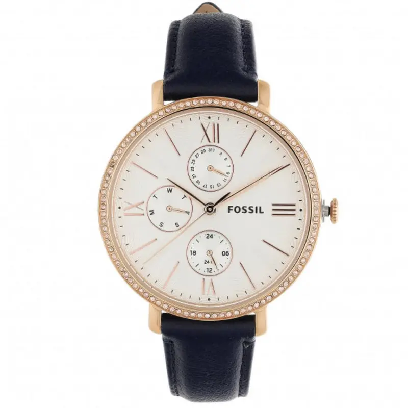 Fossil Jacqueline Es5096 Blue Leather Strap Women's Watch 1