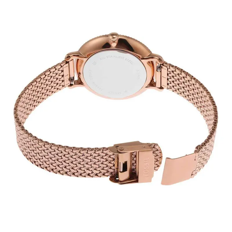 Fossil Jacqueline Rose Gold Tone Stainless Steel Women's Watch Es5322p 2