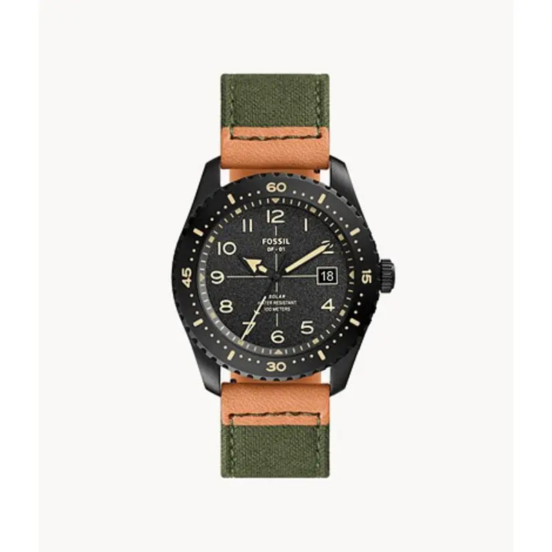 Fossil Le1136 Green Leather Men's Watch 1