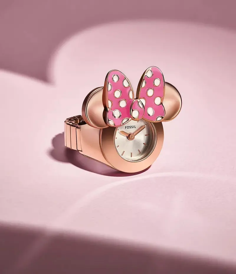 Fossil Le1189 Disney Minnie Mouse Limited Edition Steel Watch Ring 1