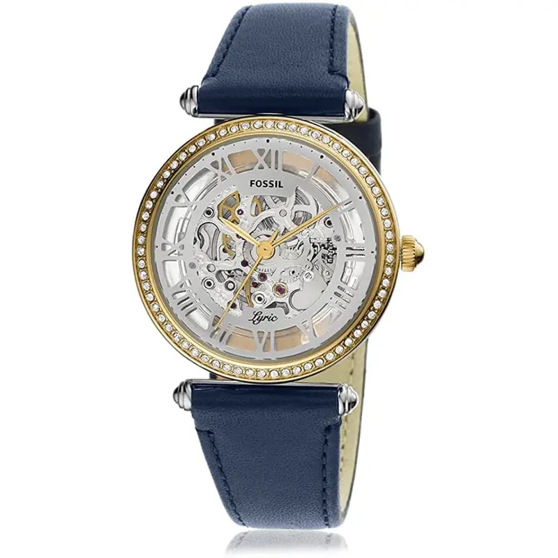 Fossil Lyric Me3199 Navy Leather Strap Women's Watch 1
