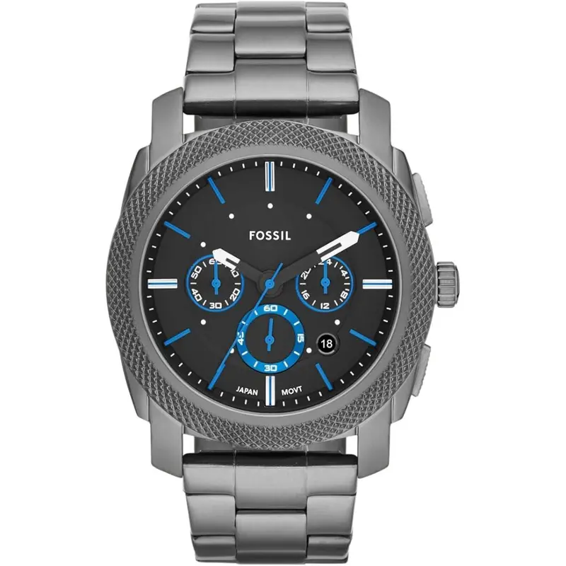 Fossil Machine Chronograph Smoke Stainless Steel Men's Watch Fs4931p 1