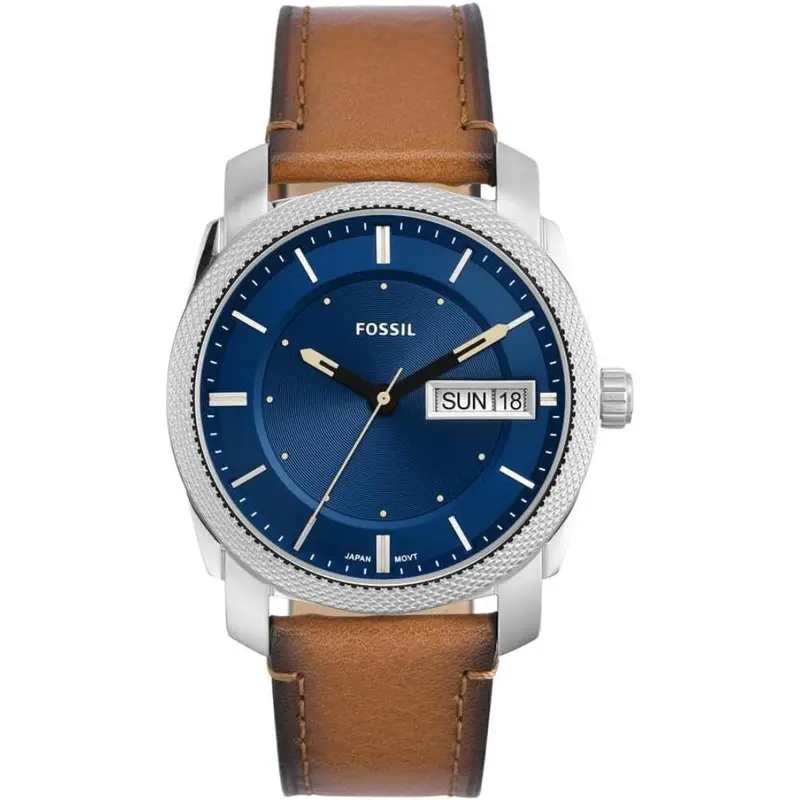 Fossil Machine Day-Date Display Tan Litehide Leather Strap Men's Watch Fs5920p 1