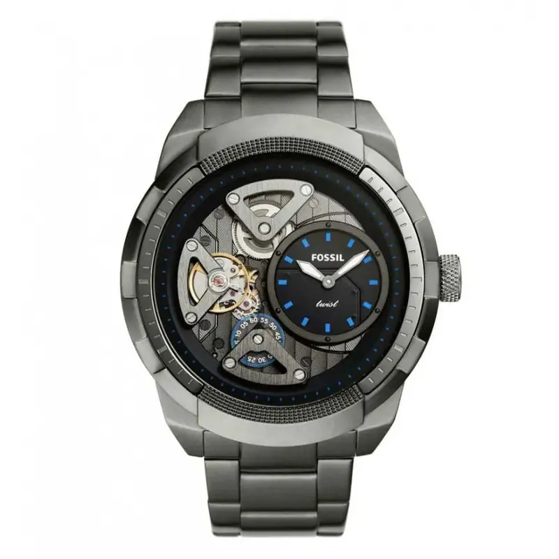 Fossil Me1171 Bronson Twist Smoke Stainless Steel Men's Watch 1