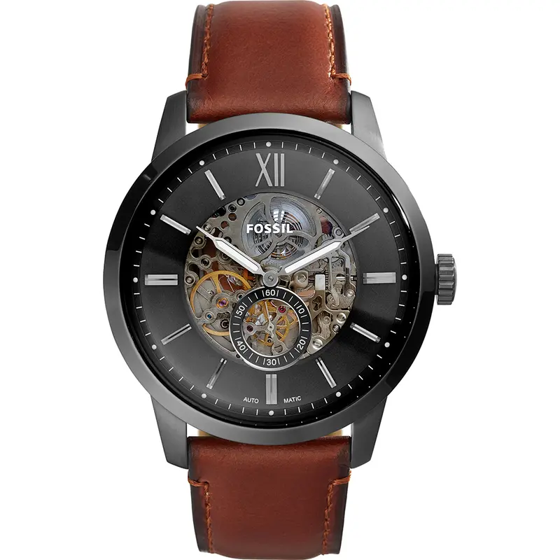 Fossil Me3181 Townsman Automatic Amber Leather Men's Watch 1