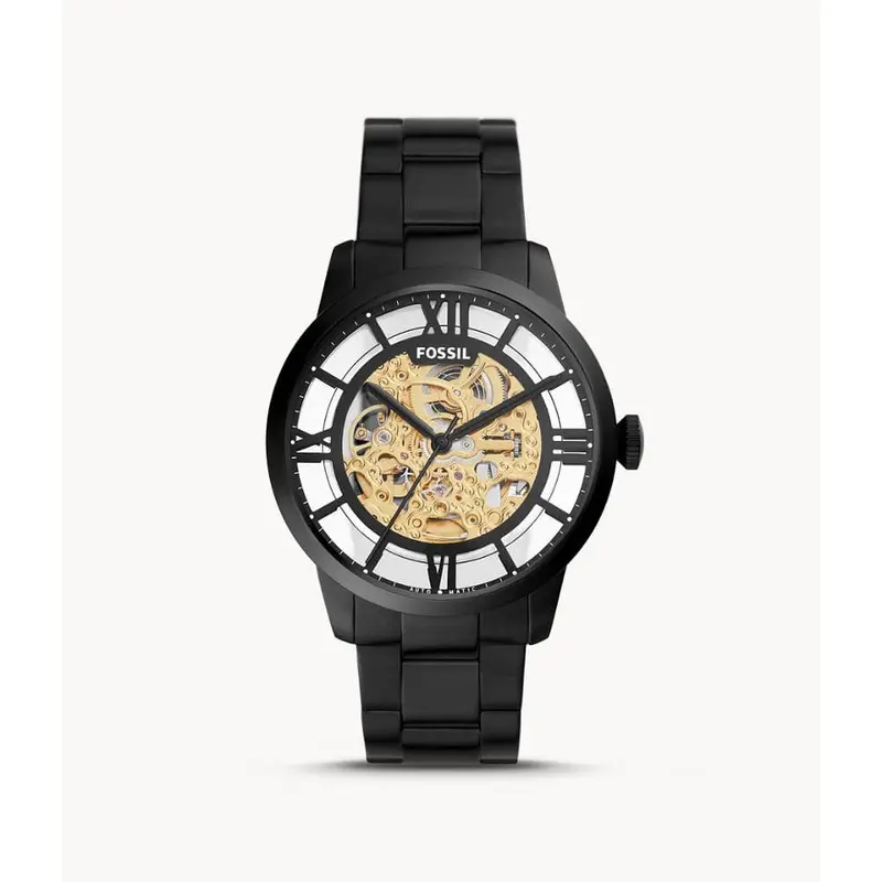 Fossil Me3197 Black Stainless Steel Mens Watch 1