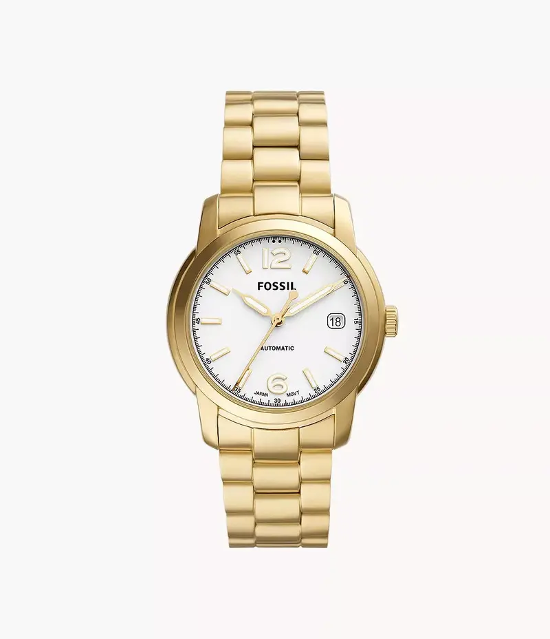 Fossil Me3226 Heritage Automatic Gold-Tone Steel Watch 1