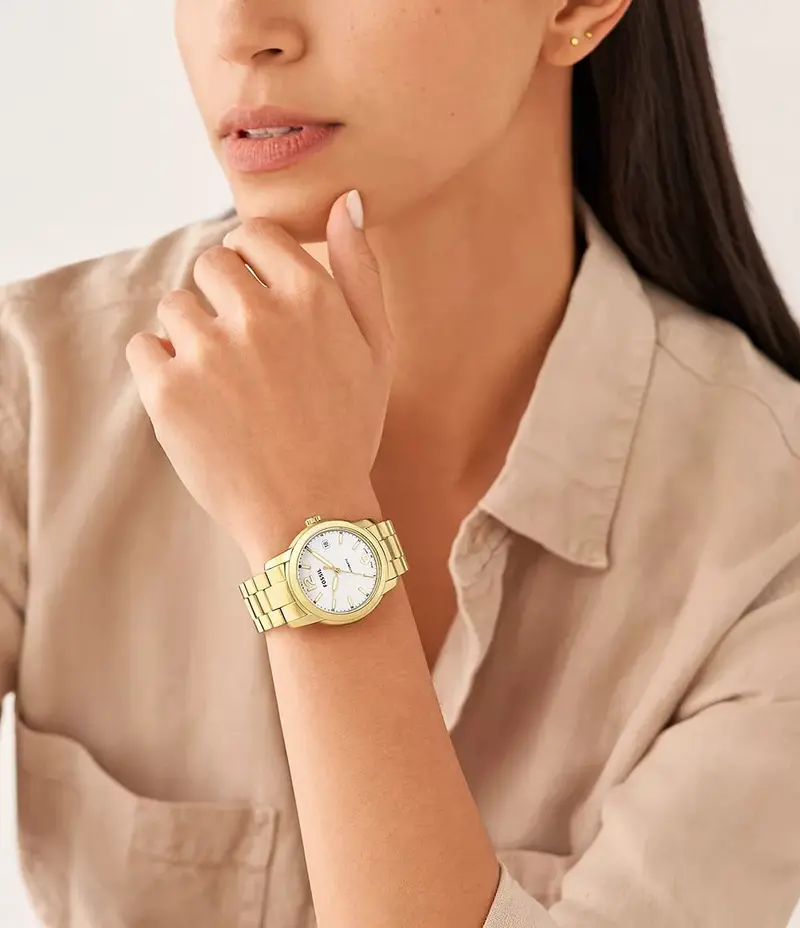 Fossil Me3226 Heritage Automatic Gold-Tone Steel Watch 2