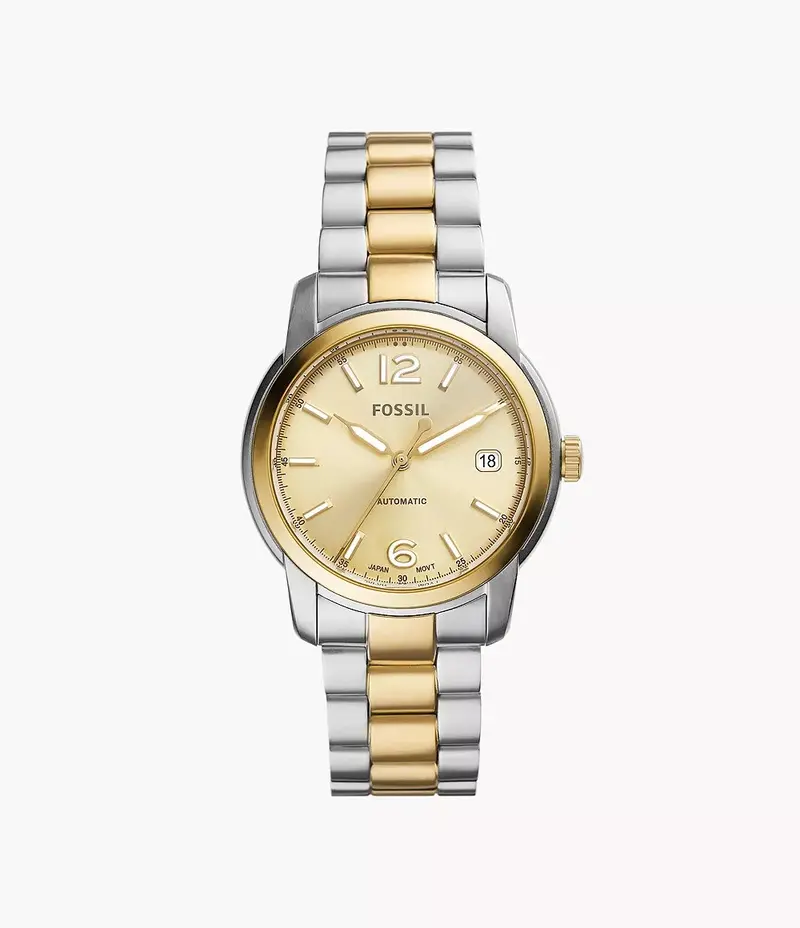 Fossil Me3228 Heritage Automatic Two-Tone Steel Watch 1