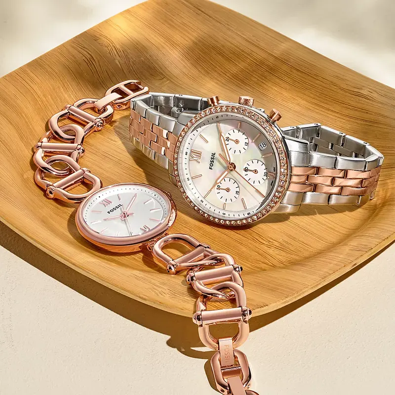 Fossil Neutra Chronograph Stainless Steel Strap Women Watch Es5279 2