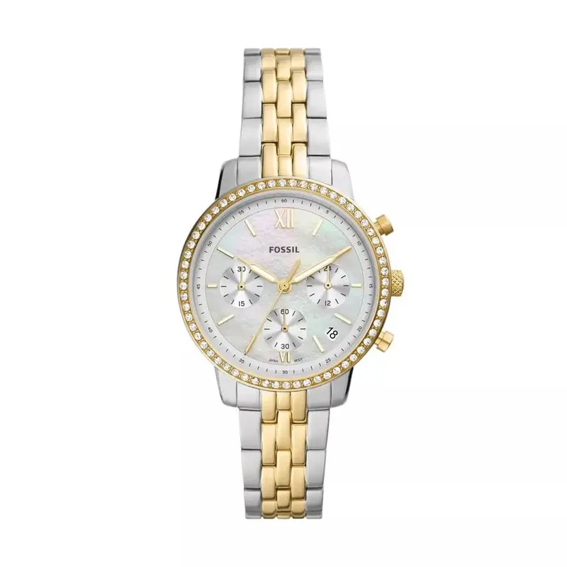 Fossil Neutra Chronograph Two-Tone Stainless Steel Women's Watch Es5279p 1