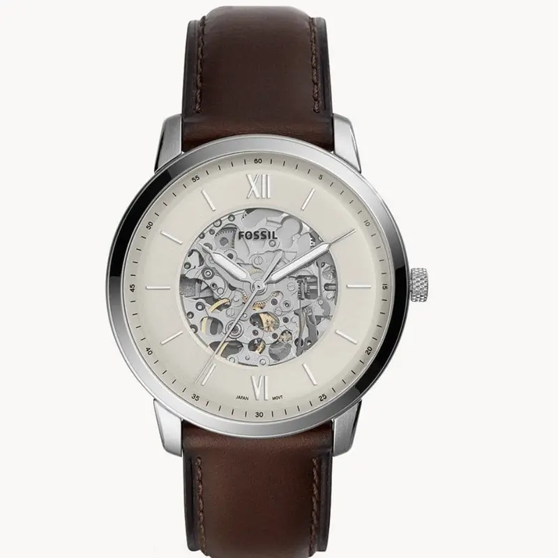 Fossil Neutra Me3184 Automatic Cream Skeleton Dial Men's Watch 1
