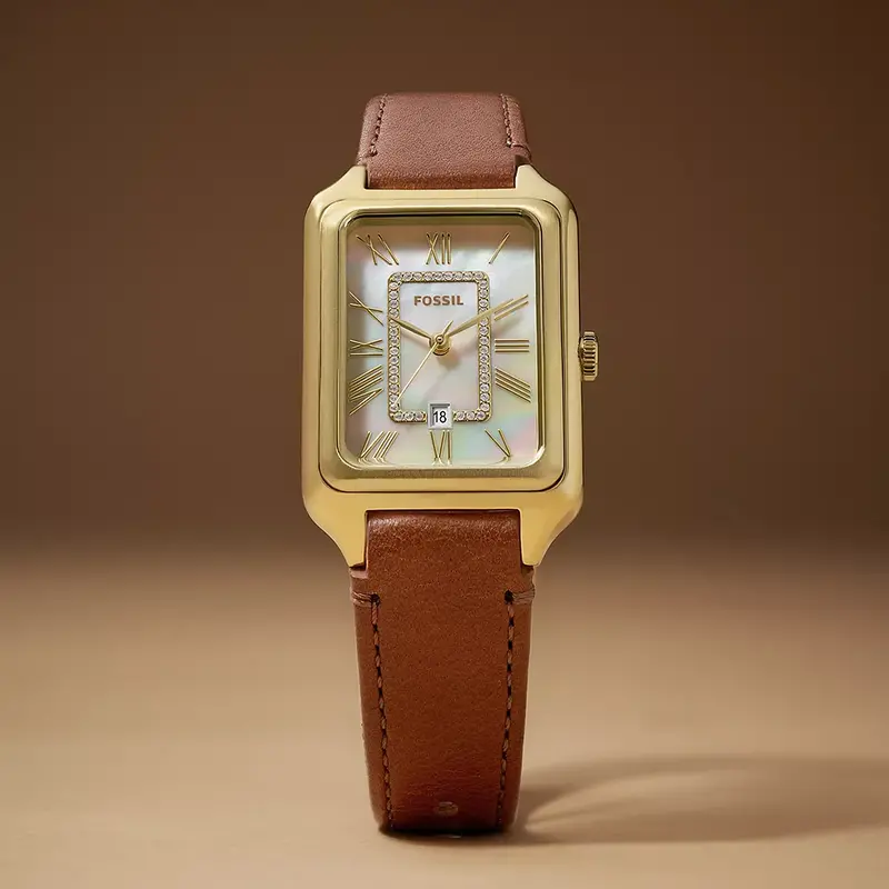 Fossil Raquel Brown Leather Strap Women Watch Es5307 1