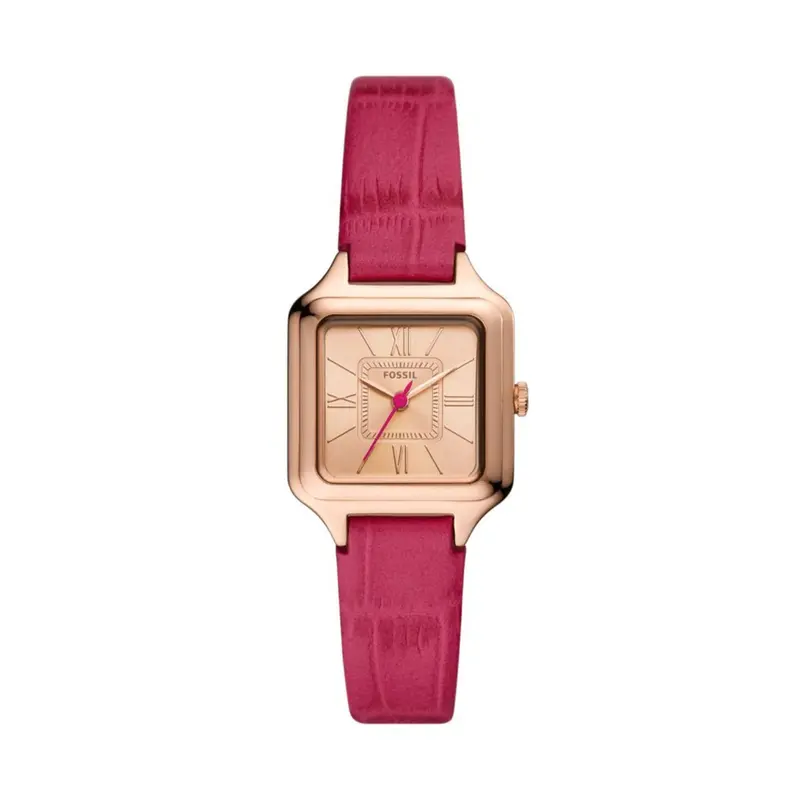 Fossil Raquel Fuchsia Croco Leather Women's Watch Es5085 1