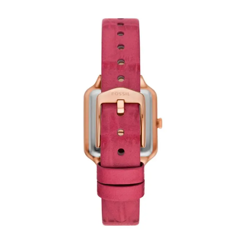 Fossil Raquel Fuchsia Croco Leather Women's Watch Es5085 2