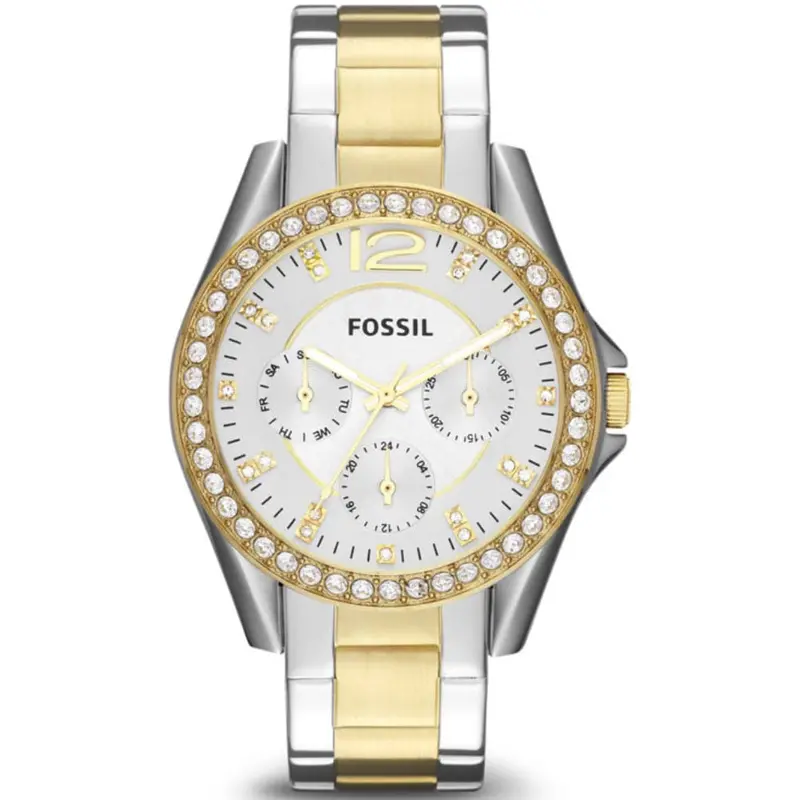 Fossil Riley Es3204 Two-Tone Stainless Steel Women's Watch 1