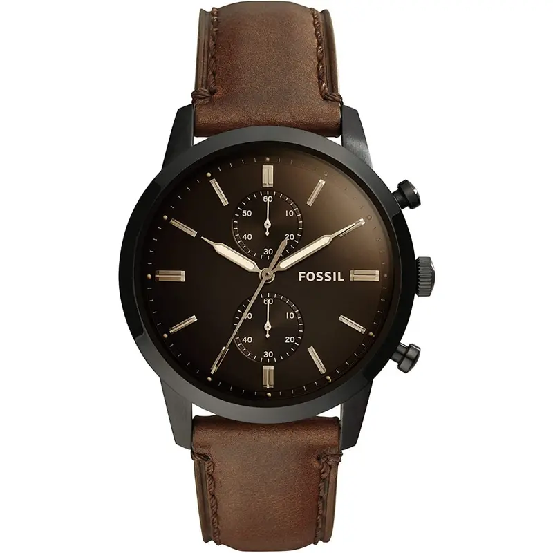 Fossil Townsman Brown Leather Strap Men Watch Fs5437 1