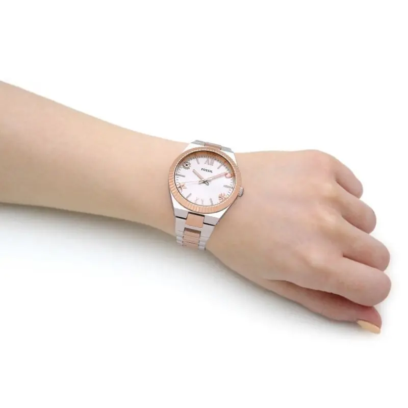 Fossil Two-Tone Stainless Steel Strap Women Watch Es5261 2