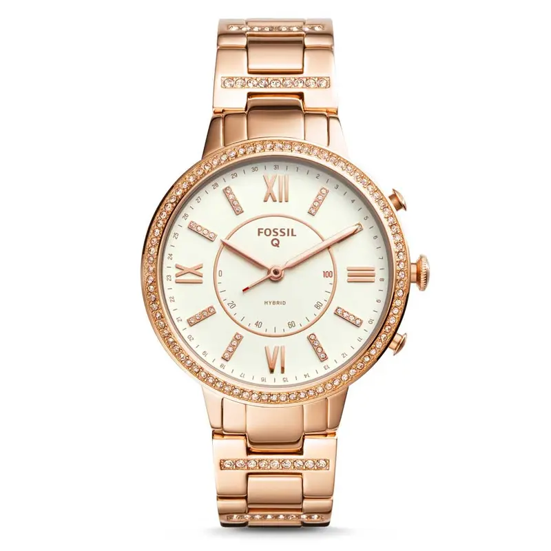 Fossil Virginia Digital Rose Gold Stainless Steel Ftw5010 Hybrid Smartwatch 1